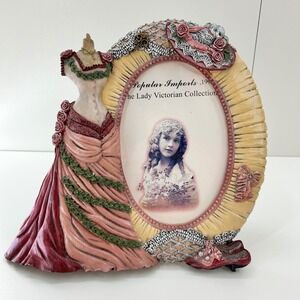 Popular Imports 1999 Lady Victorian Collection Dress Photo Frame Picture Holder